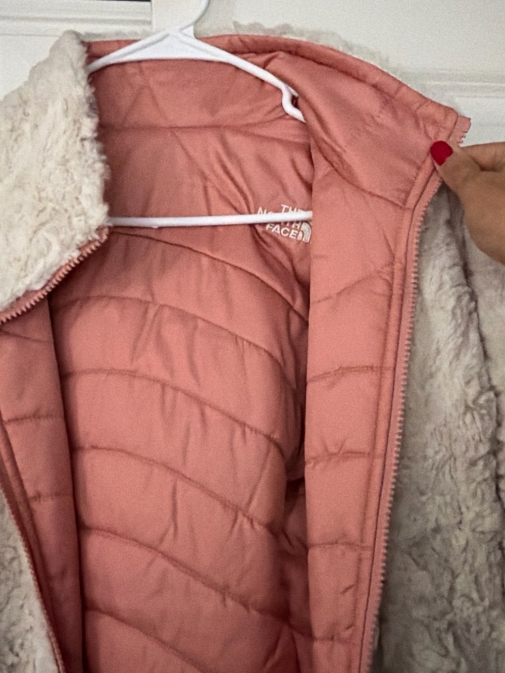 The North Face Women's Pink Sherpa-Lined Puffer Jacket